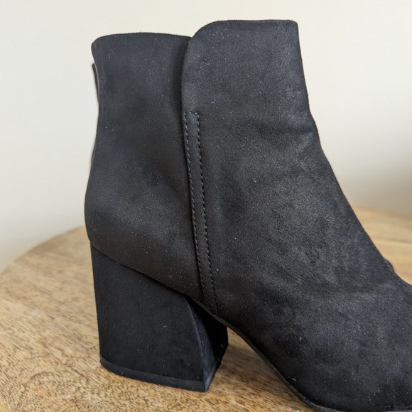H&M Block Heel Faux Suede Boots - Picture 10 of 12